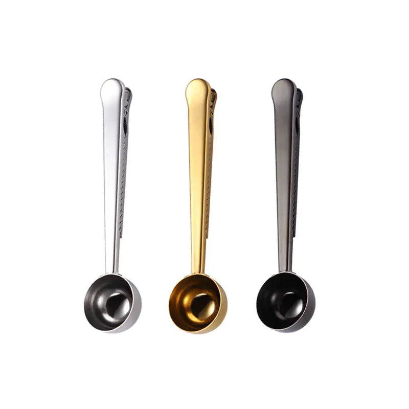 Stainless Steel Coffee Measuring Spoon with Clip 15ML