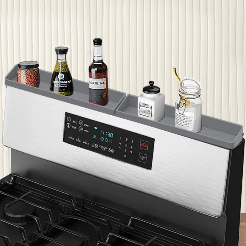 Silicone Stove Mat and Spice Rack Organizer Combo