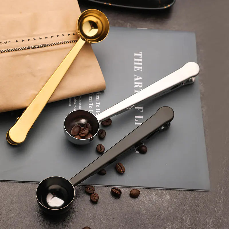 Stainless Steel Coffee Measuring Spoon with Clip 15ML