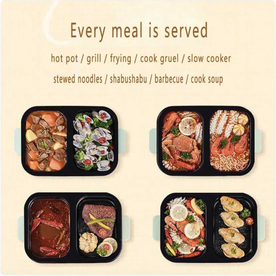 Multifunction Electric Roaster Pot