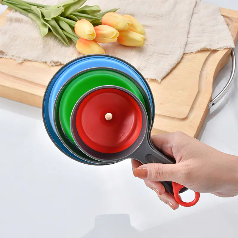 Portable Collapsible Funnel Set for Liquids (3 Pieces)