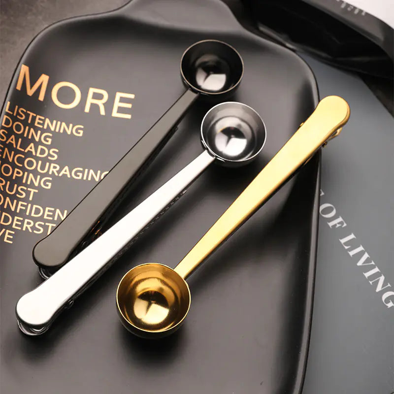 Stainless Steel Coffee Measuring Spoon with Clip 15ML